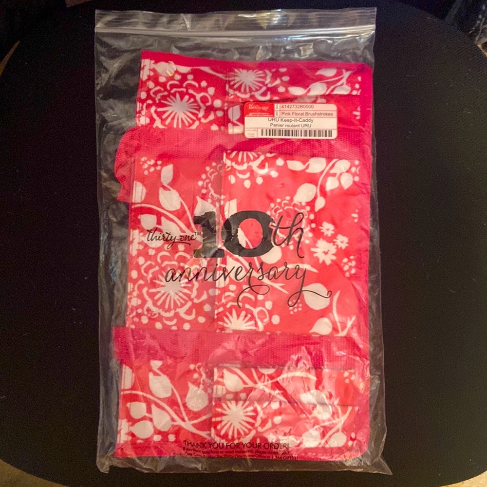 Thirty One Pink Floral Caddy